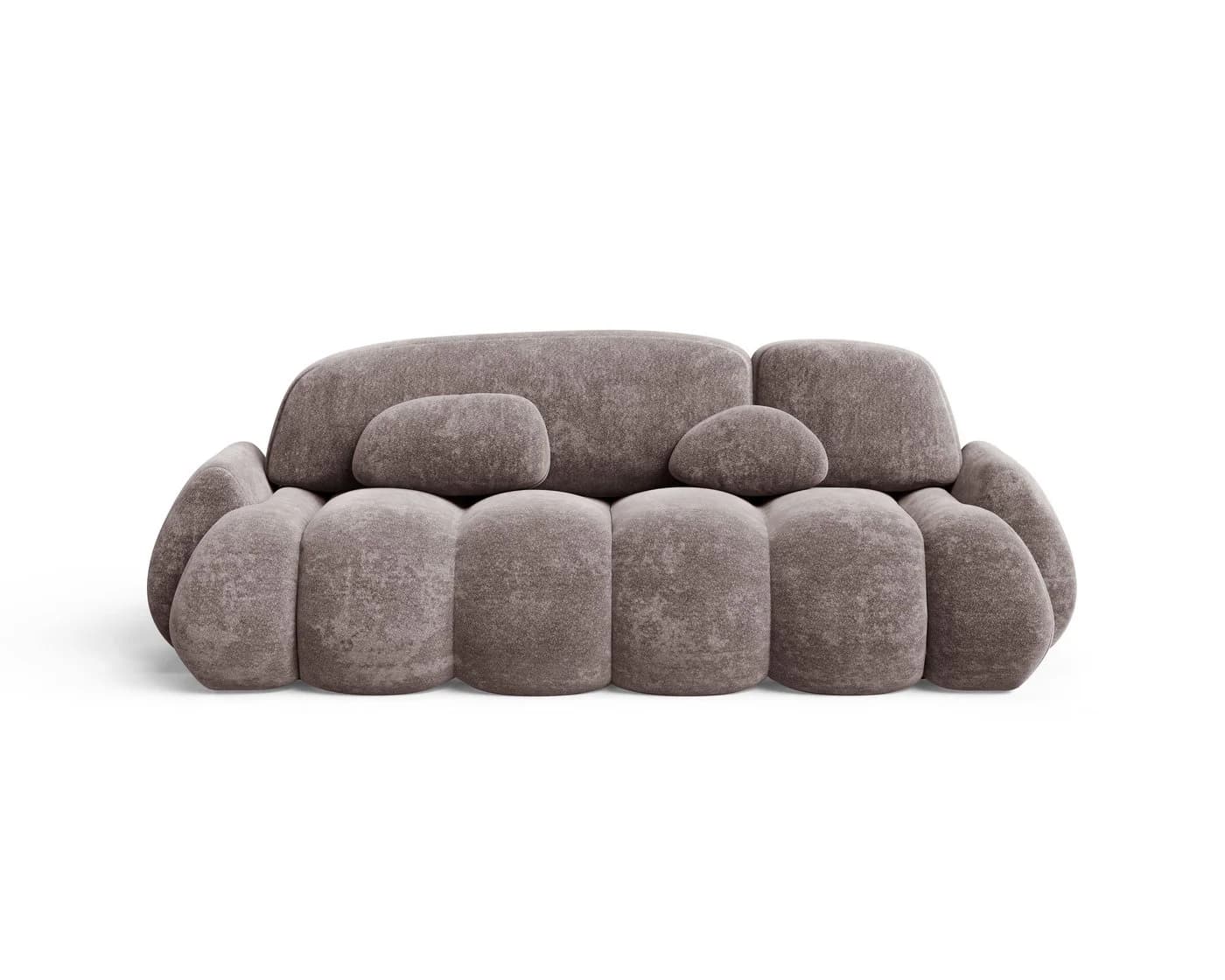 MOEBLO Schlafsofa Elvento 3-Sitzer mit Schlaffunktion & Bettkasten Beige - Bild 5