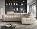 MOEBLO Ecksofa Ferrucio Beige mit Schlaffunktion & Bettkasten Bild 3