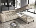 MOEBLO Ecksofa Ferrucio Beige mit Schlaffunktion & Bettkasten Bild 5