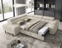 MOEBLO Ecksofa Ferrucio Beige mit Schlaffunktion und Bettkasten Bild 4