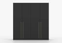 MOEBLO Drehtürenschrank Glamy 4D 4-türig 200x210x57 cm Bild 5
