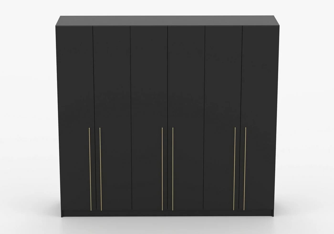 MOEBLO Drehtürenschrank Glamy 6D Schwarz Gold Modern - Bild 5