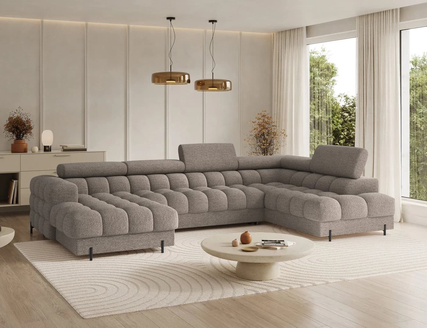 MOEBLO Ecksofa Vinca U-Form Sofa mit Schlaffunktion - Bild 2