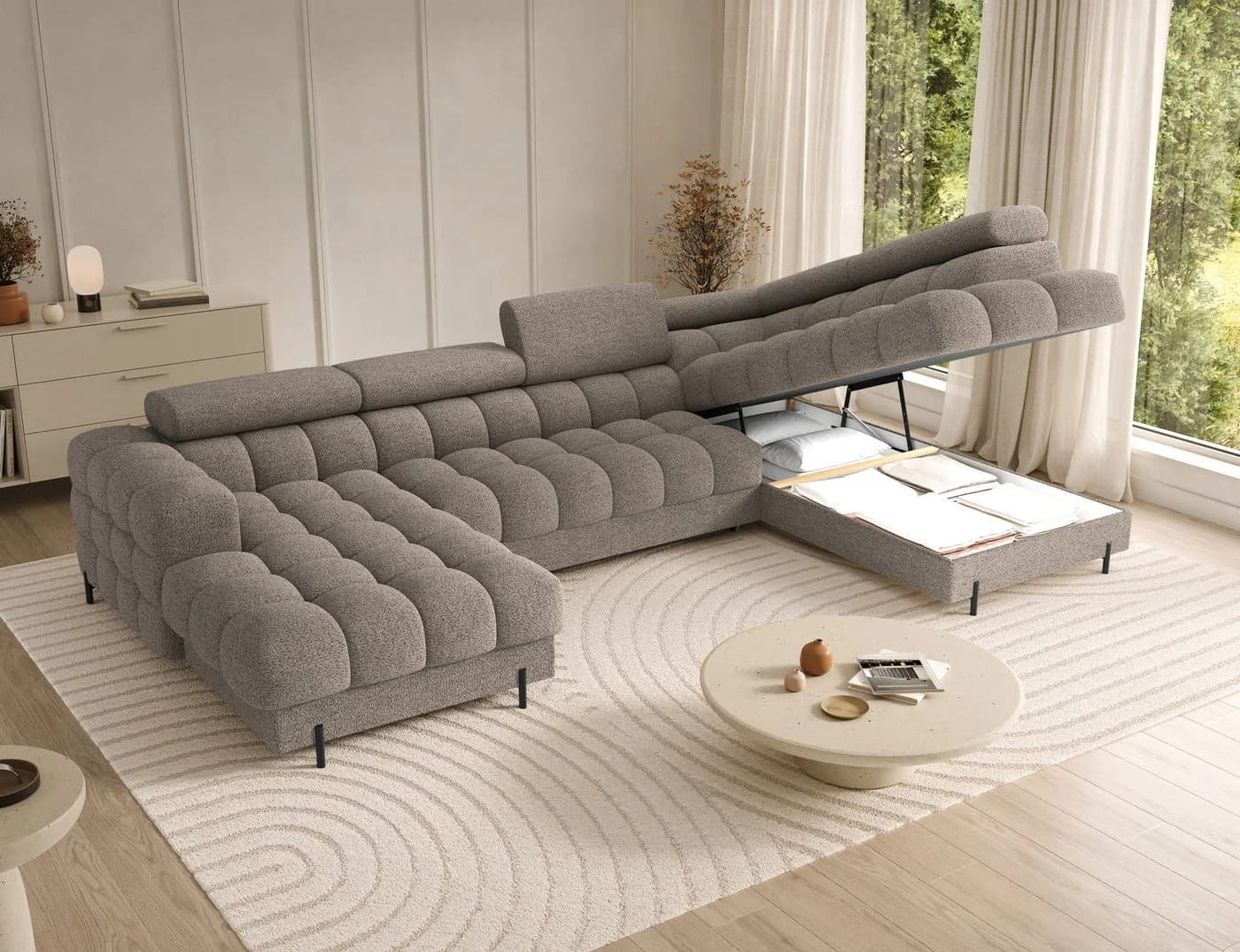 MOEBLO Ecksofa Vinca U-Form Sofa mit Schlaffunktion - Bild 4