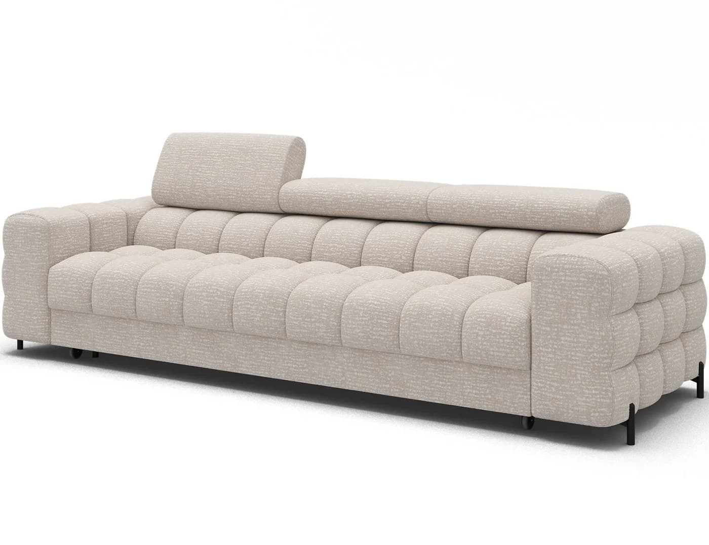 MOEBLO Sofa Telli 3-Sitzer mit Schlaffunktion Braun - Bild 3