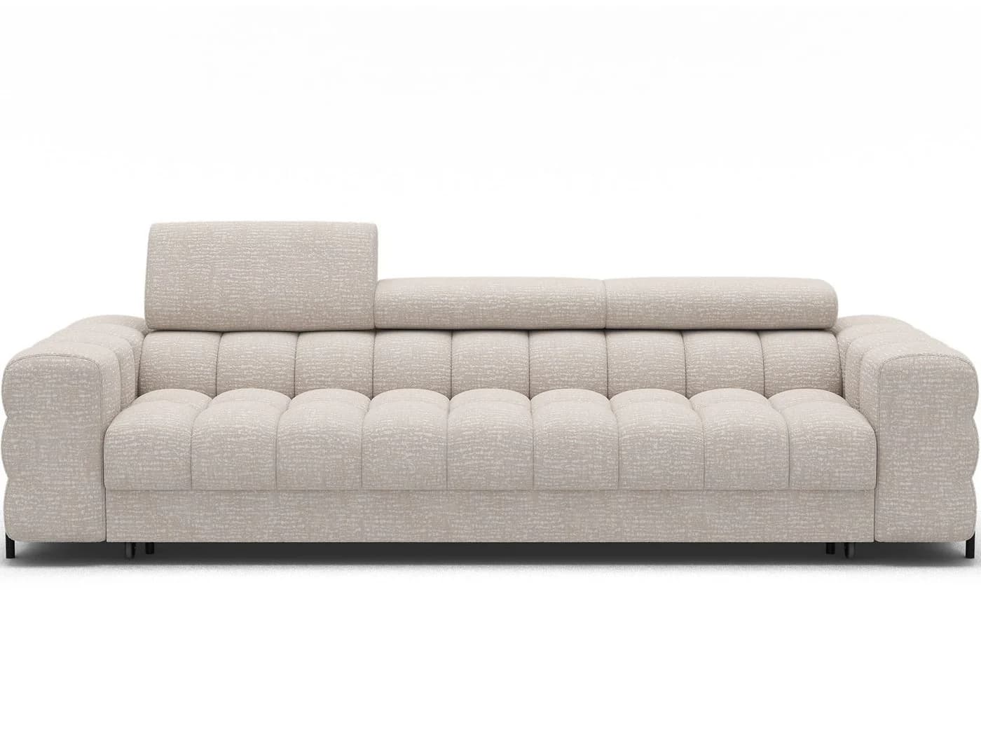 MOEBLO Sofa Telli 3-Sitzer mit Schlaffunktion Braun - Bild 4