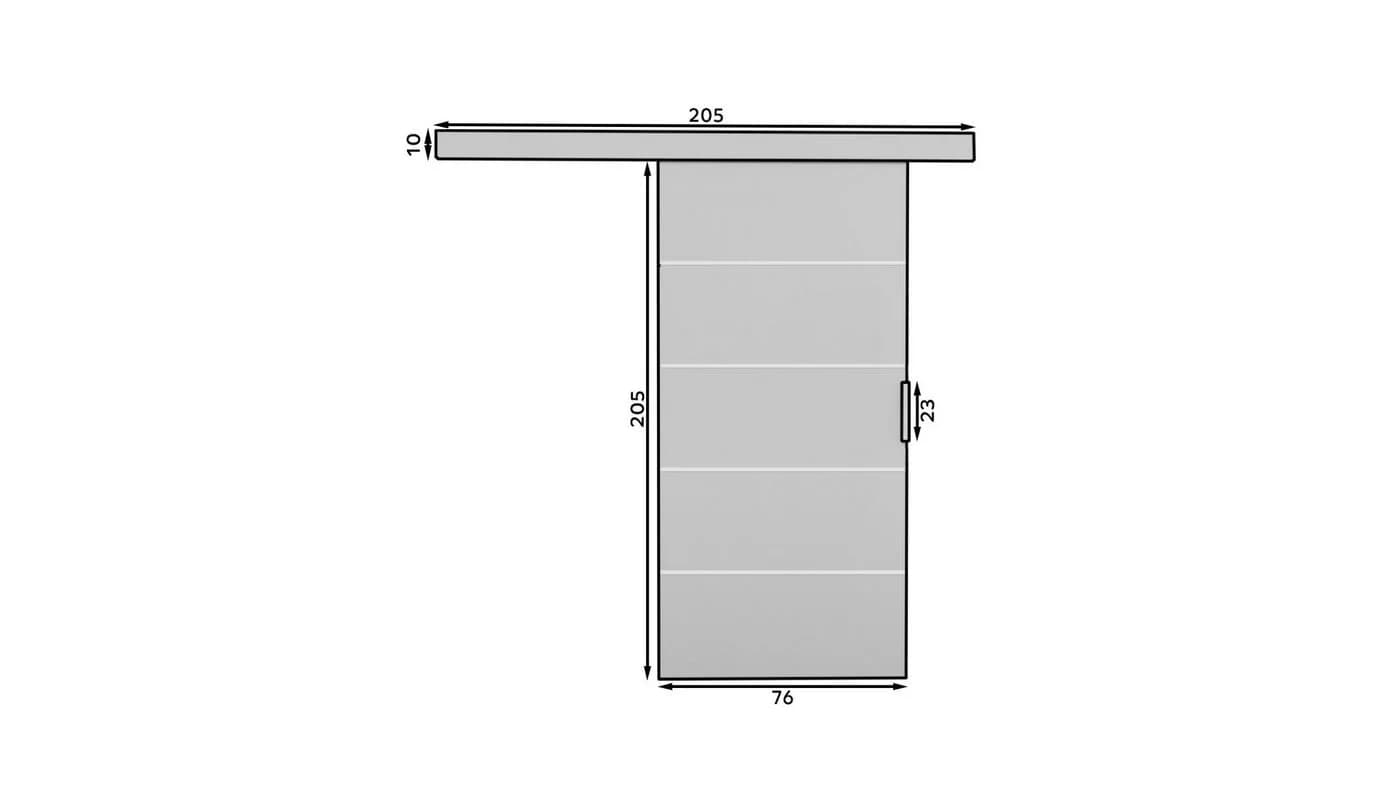MOEBLO Schiebetür Biscitto 16 mm Laminat Platzsparend - Bild 4