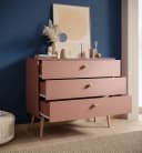 MOEBLO Kommode SOLVIA Rosa Soft-Close Holzfüße Bild 1