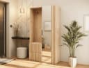 MOEBLO Garderobenschrank TALERIO mit Spiegel und Schubladen Bild 3