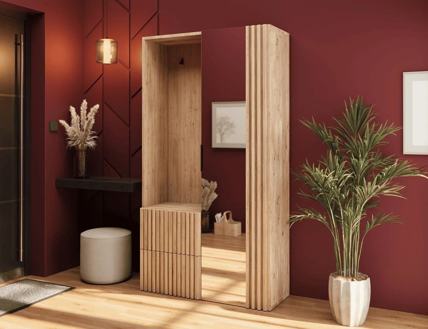 MOEBLO Garderobenschrank TALERIO mit Spiegel und Schubladen - Bild 4