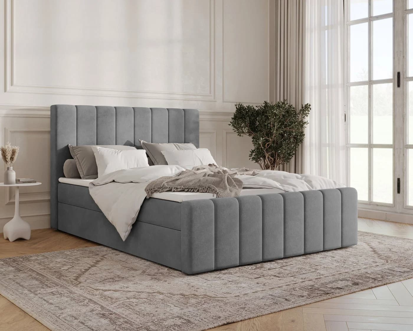 MOEBLO Boxbett 01 BIS mit Topper & Stauraum Graphit - Bild 2