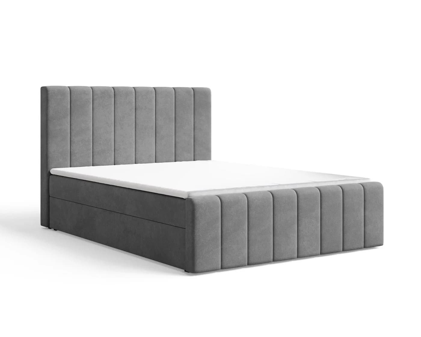 MOEBLO Boxbett 01 BIS mit Topper & Stauraum Graphit - Bild 4
