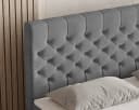 MOEBLO Boxspringbett 160x200 cm Chesterfield Velours grau mit Bettkasten Bild 4