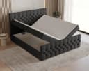 MOEBLO Boxspringbett 12 Chesterfield Design Schwarz Velours Bild 3