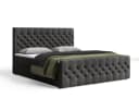 MOEBLO Boxspringbett 12 Chesterfield Design Schwarz Velours Bild 5