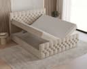 MOEBLO Boxspringbett Bett 12 Velours Chesterfield 180x200 Bild 3