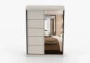MOEBLO Kleiderschrank LARA 05 Kaschmir mit Spiegel Bild 5