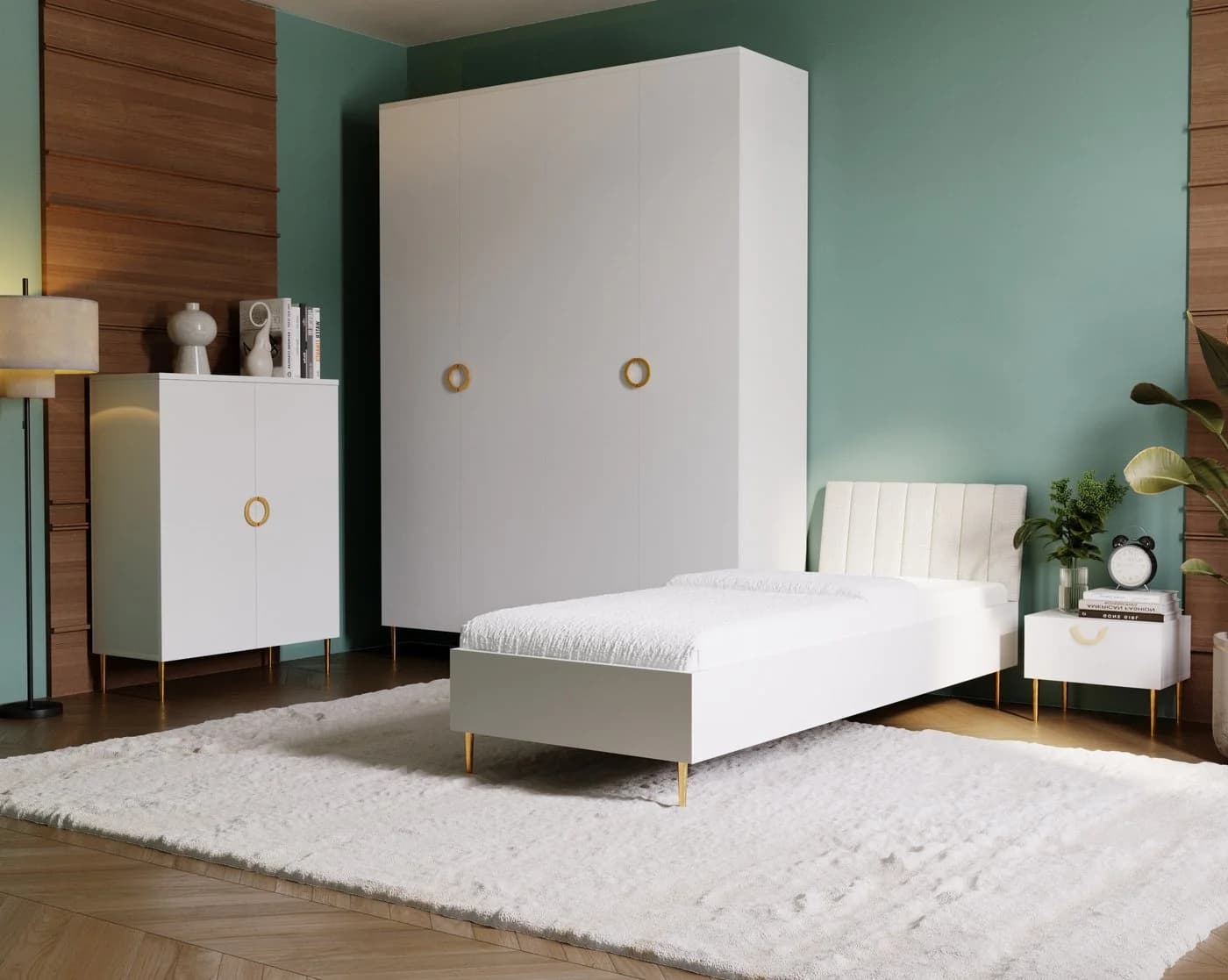 MOEBLO Drehtürenschrank VALERIA B04 Kaschmir Glamour Kleiderschrank
