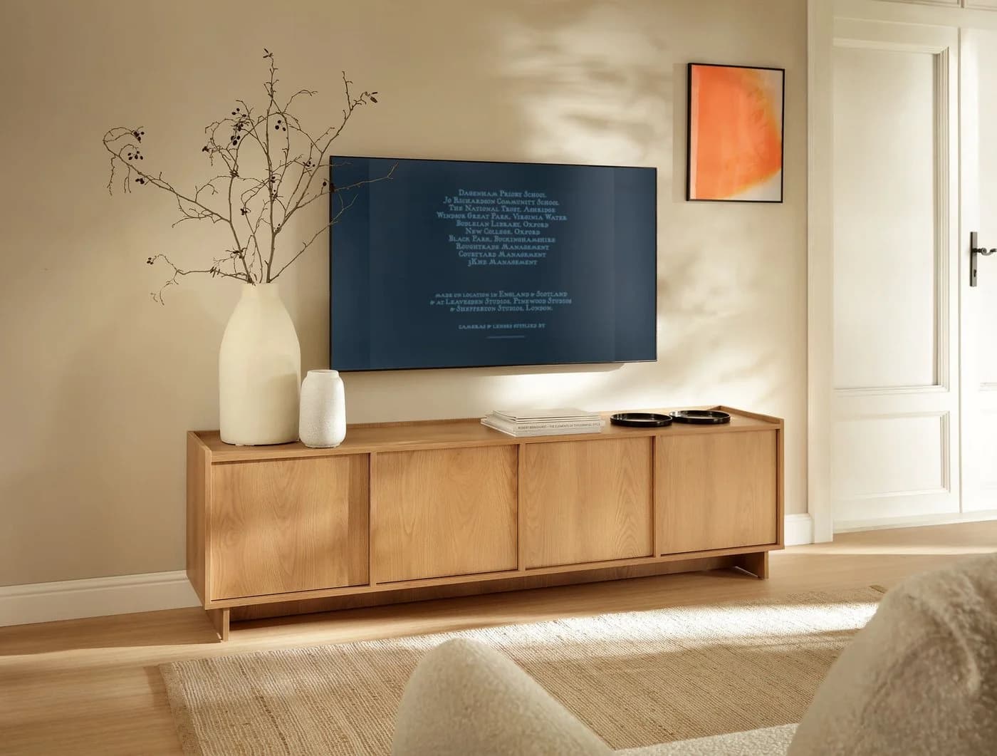 MOEBLO TV-Schrank 195 LILIE Eiche Caramel Modernes Lowboard - Bild 2