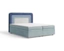 MOEBLO Boxbett NEST Marineblau Samt mit Bettkasten & Topper Bild 3
