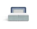 MOEBLO Boxbett NEST Marineblau Samt mit Bettkasten & Topper Bild 4