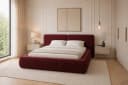 MOEBLO Polsterbett 08 Bordeaux Riviera Velours mit Bettkasten Bild 1