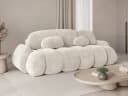 MOEBLO Schlafsofa STONE 3-Sitzer mit Schlaffunktion und Bettkasten Beige Bild 2