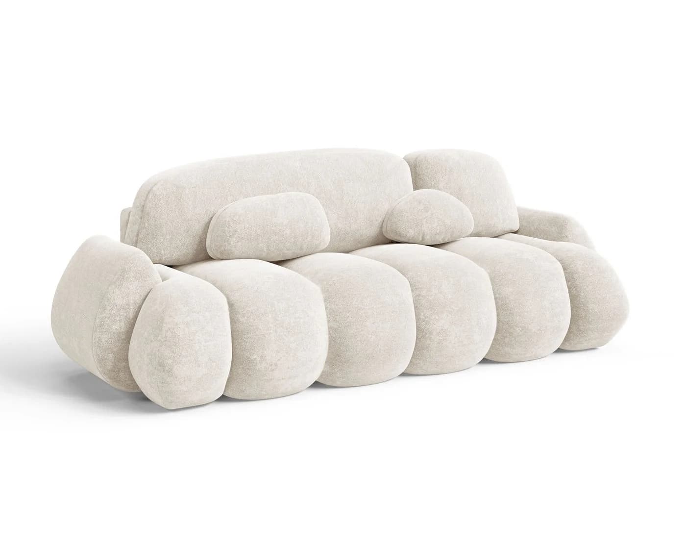 MOEBLO Schlafsofa STONE 3-Sitzer mit Schlaffunktion und Bettkasten Beige - Bild 5