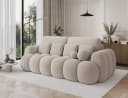 MOEBLO Schlafsofa ELVENTO 3-Sitzer Beige mit Schlaffunktion & Bettkasten Bild 1