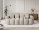 MOEBLO Schlafsofa ELVENTO 3-Sitzer Beige mit Schlaffunktion & Bettkasten Bild 2