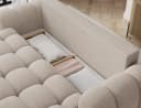 MOEBLO Schlafsofa ELVENTO 3-Sitzer Beige mit Schlaffunktion & Bettkasten Bild 4