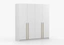 MOEBLO Drehtürenschrank Glamy 4D Wood Weiß Modern Bild 3
