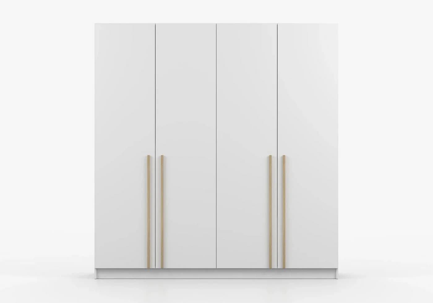 MOEBLO Drehtürenschrank Glamy 4D Wood Weiß Modern - Bild 4