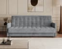 MOEBLO Schlafsofa TINA 3-Sitzer mit Bettkasten Grau Bild 1