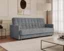 MOEBLO Schlafsofa TINA 3-Sitzer mit Bettkasten Grau Bild 2