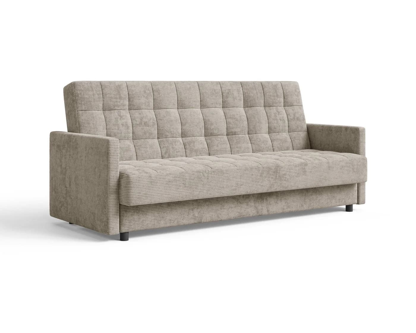 MOEBLO Schlafsofa TINA 3-Sitzer mit Bettkasten Beige - Bild 4