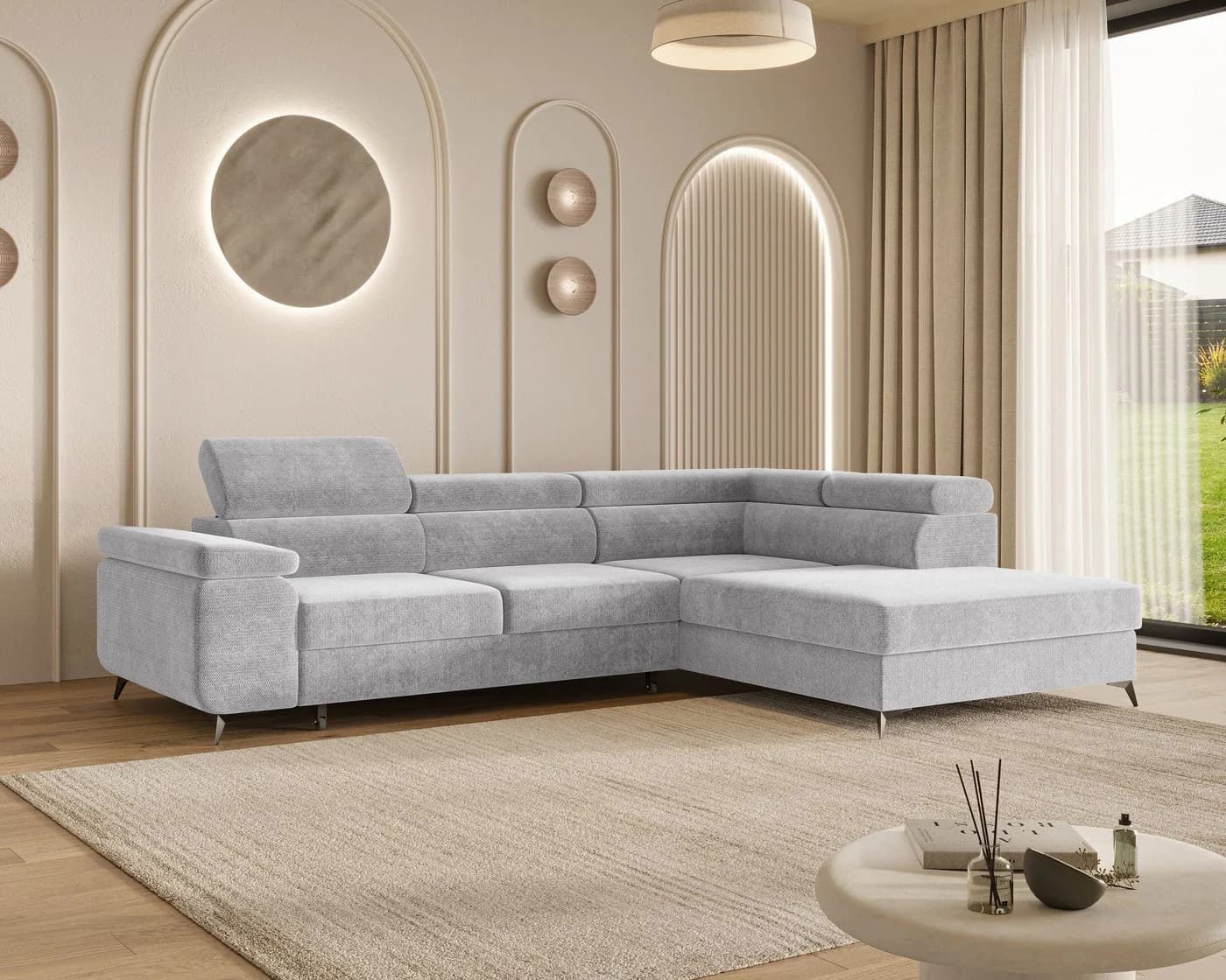 MOEBLO Ecksofa OSTIN 290 cm mit Schlaffunktion und Bettkasten - Bild 2