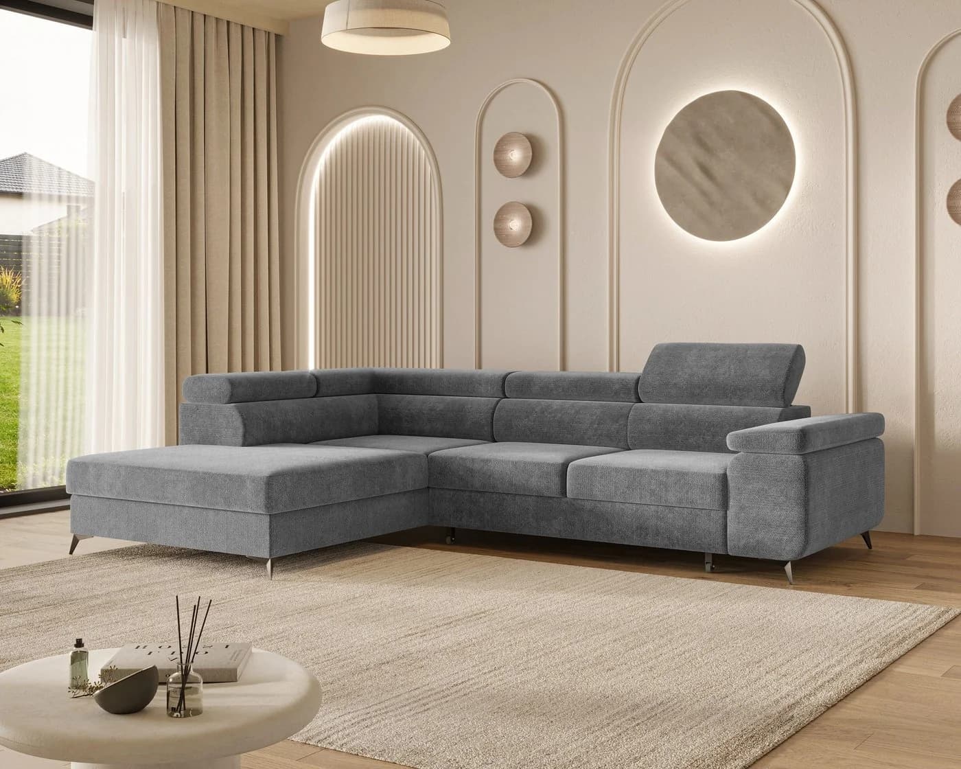 MOEBLO Ecksofa OSTIN mit Schlaffunktion und Bettkasten - Bild 2