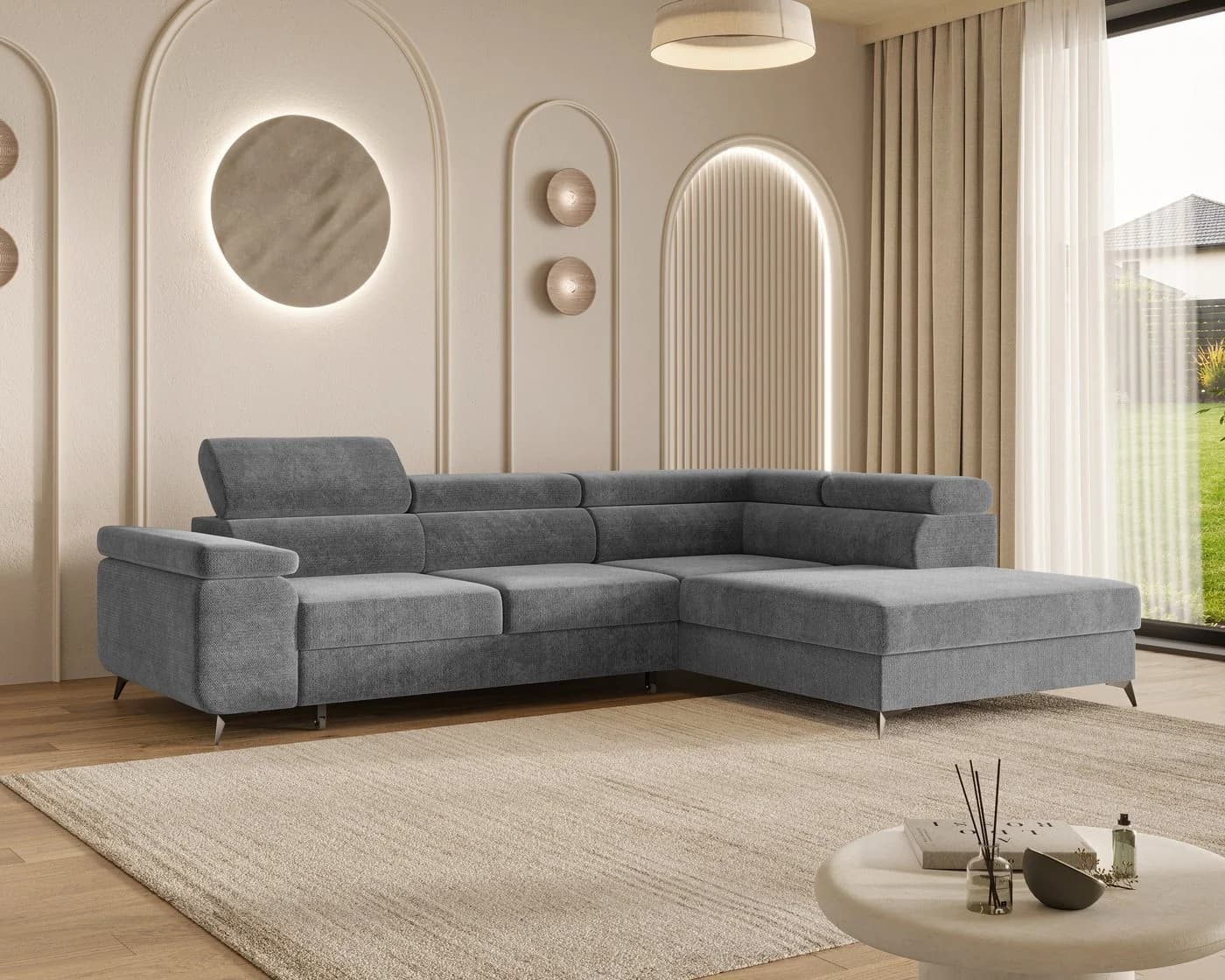 MOEBLO Ecksofa OSTIN mit Schlaffunktion und Bettkasten - Bild 2