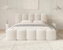 MOEBLO Polsterbett BUBBLE Beige mit Bettkasten und Lattenrost Bild 1