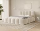 MOEBLO Polsterbett BUBBLE Beige mit Bettkasten und Lattenrost Bild 2