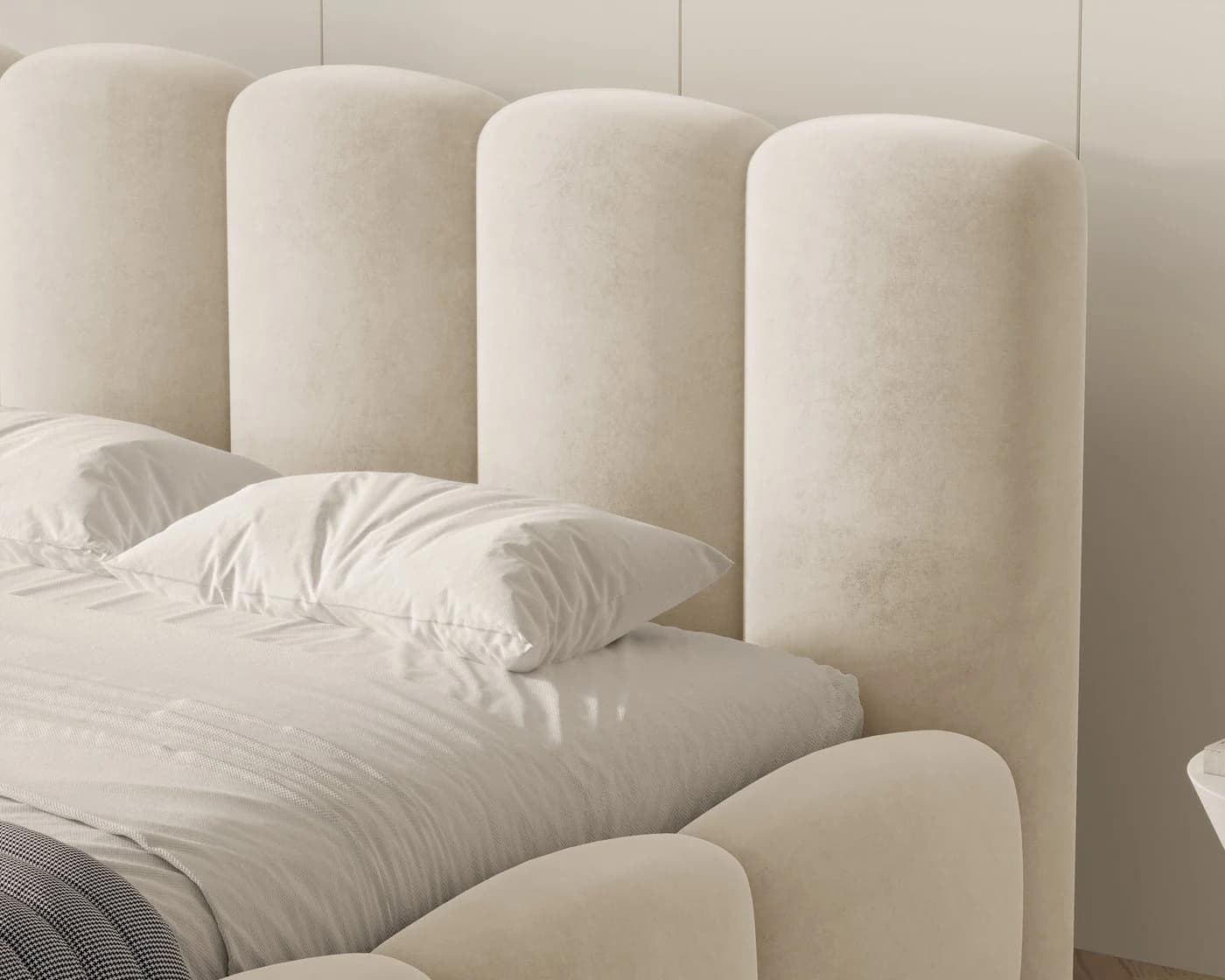 MOEBLO Polsterbett BUBBLE Beige mit Bettkasten und Lattenrost - Bild 3
