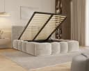 MOEBLO Polsterbett 26 Wolke Beige mit Bettkasten und Lattenrost Bild 4