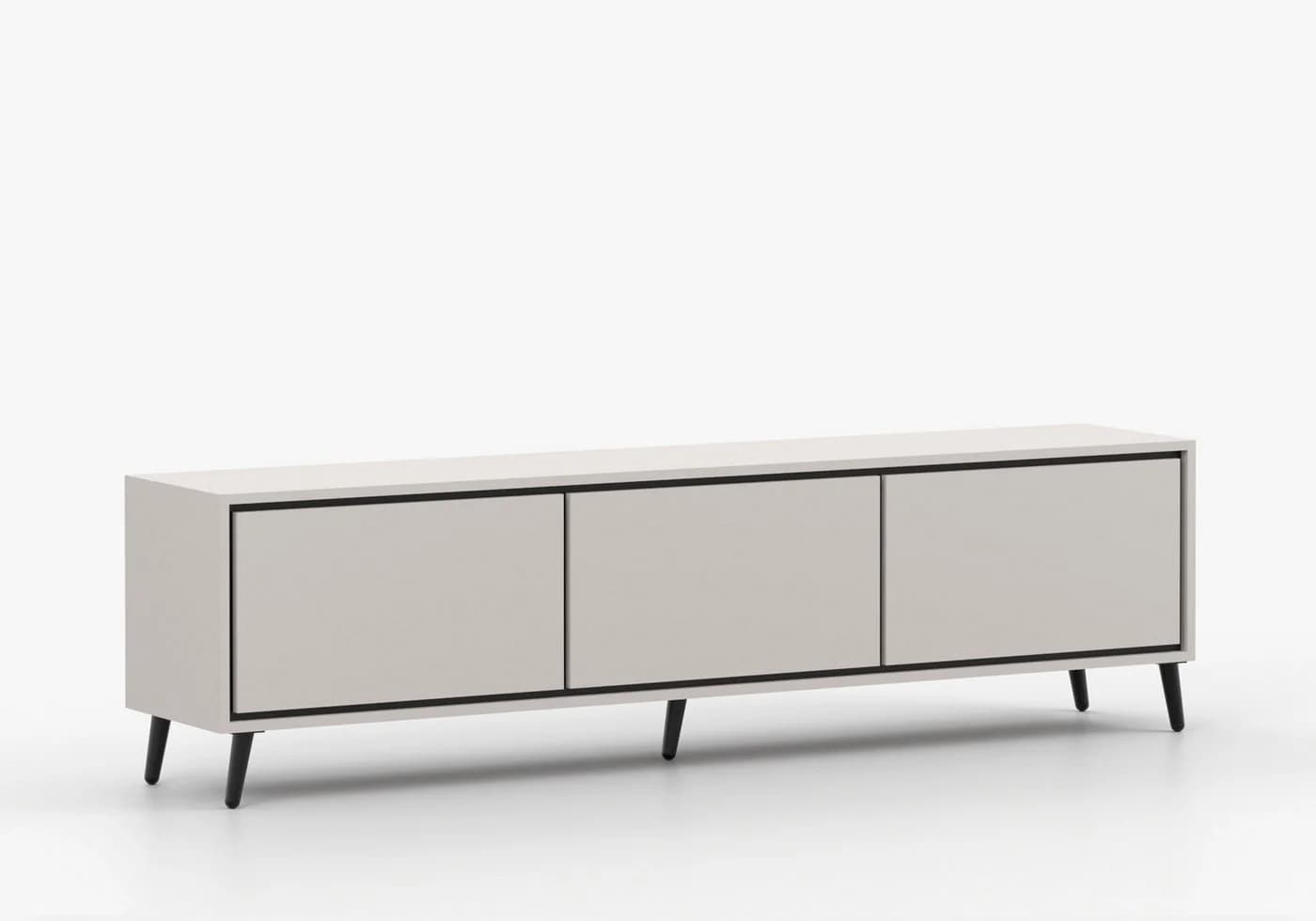 MOEBLO TV-Board VELMIRA 180 cm Kaschmir Schwarz Push-to-open - Bild 4