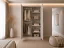 MOEBLO Kleiderschrank Glamy 2D Beige Drehtürenschrank Bild 1