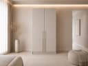 MOEBLO Kleiderschrank Glamy 2D Beige Drehtürenschrank Bild 2
