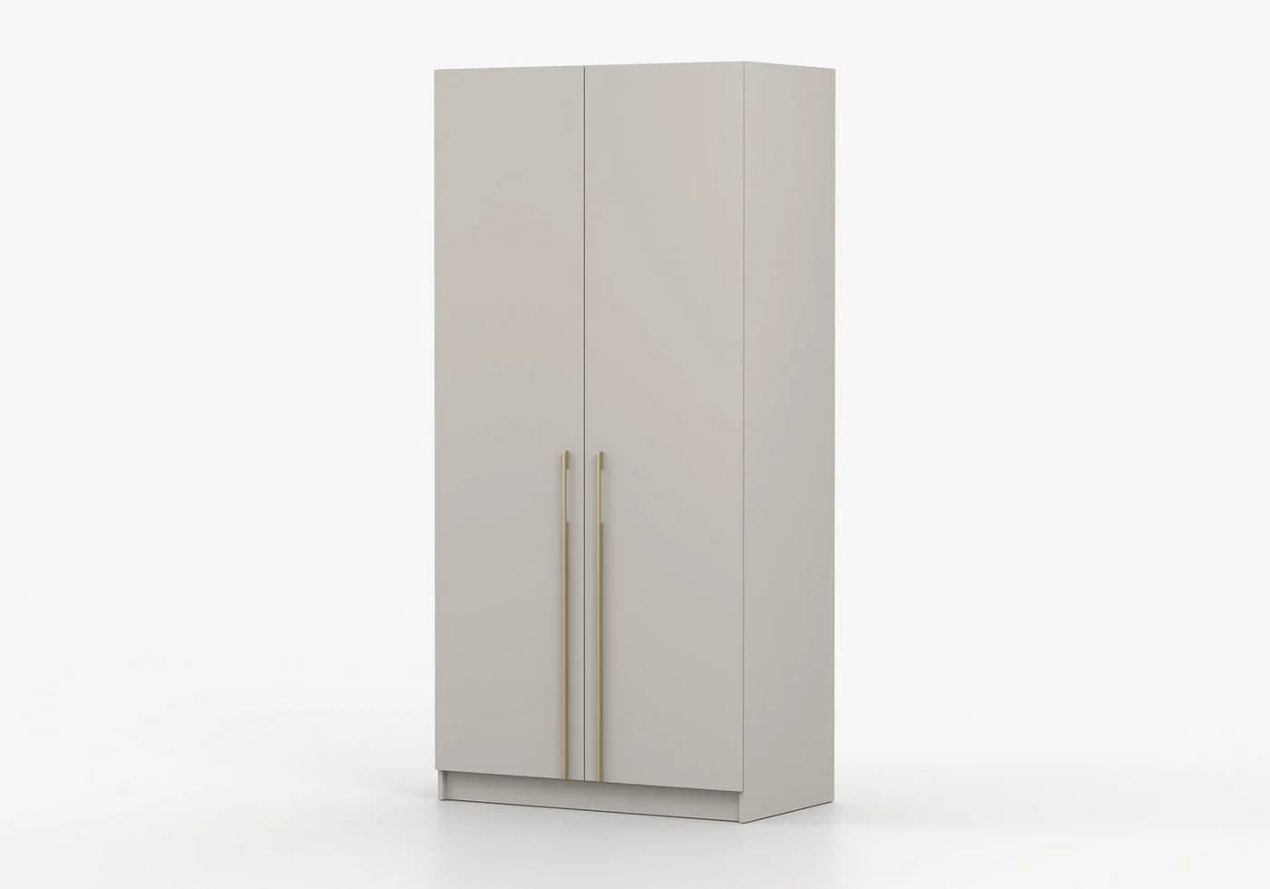 MOEBLO Kleiderschrank Glamy 2D Beige Drehtürenschrank - Bild 5