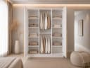 MOEBLO Kleiderschrank Glamy 3D 3-türig Weiß Modern Bild 1