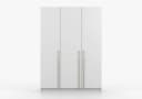 MOEBLO Kleiderschrank Glamy 3D 3-türig Weiß Modern Bild 3