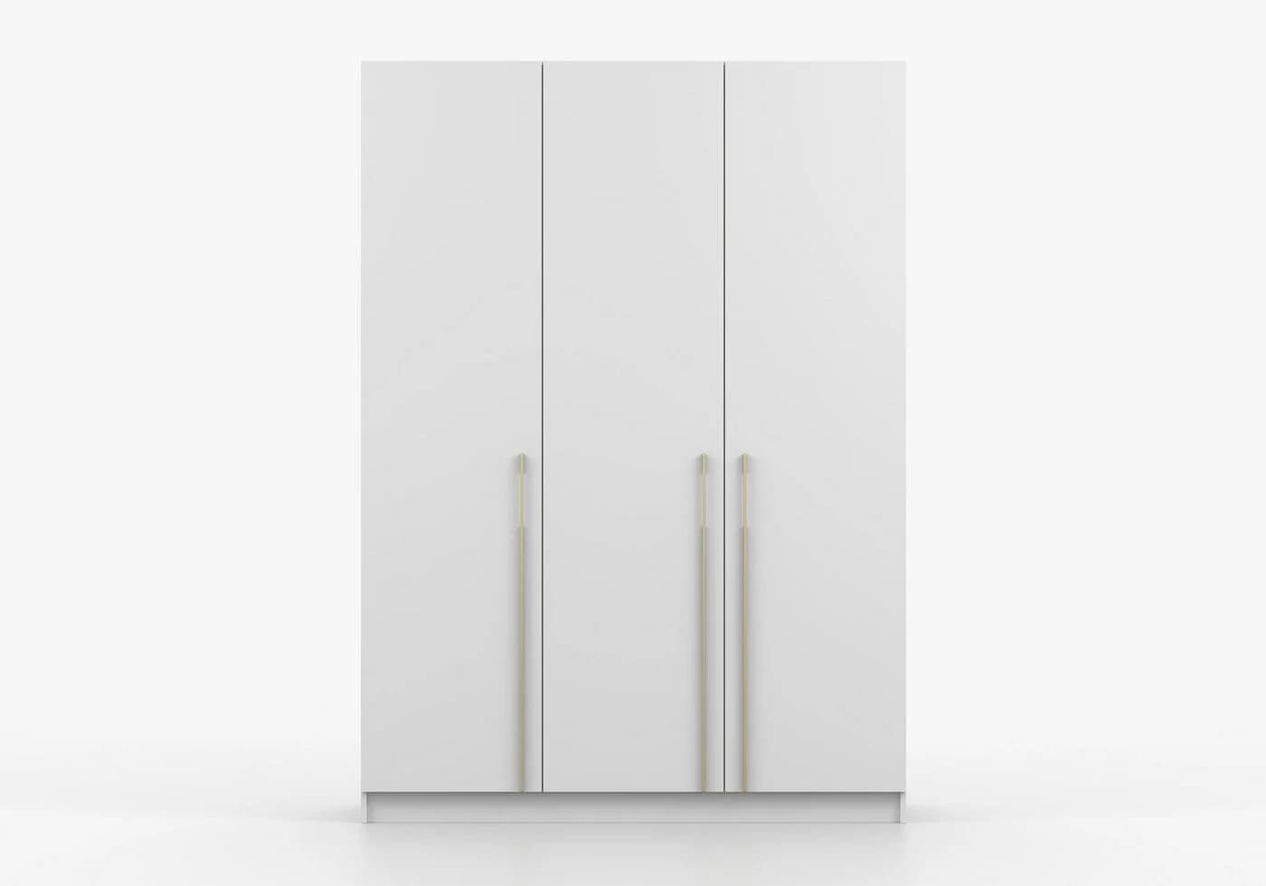 MOEBLO Kleiderschrank Glamy 3D 3-türig Weiß Modern - Bild 3